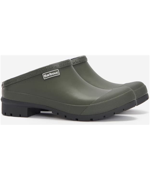 Women's Barbour Quinn Clog Wellingtons - Olive