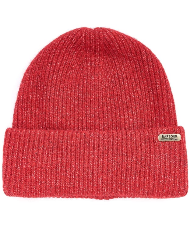 Women's Barbour International Callie Beanie Hat - Scarlet