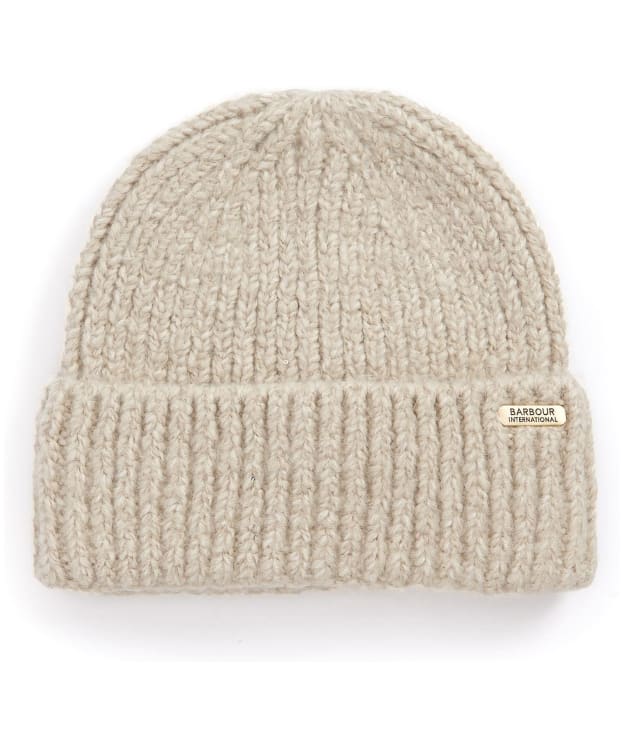 Women's Barbour International Aria Beanie Hat - Stone