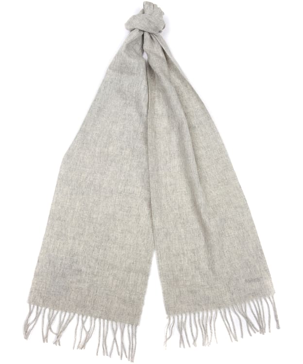 Women's Barbour Lambswool Woven Scarf - Light Grey Melange