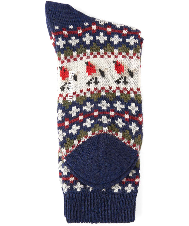 Women's Barbour Robin Fairisle Socks - Navy