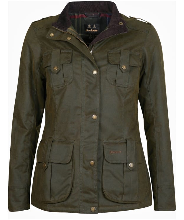 Women’s Barbour Winter Defence Waxed Jacket - Olive