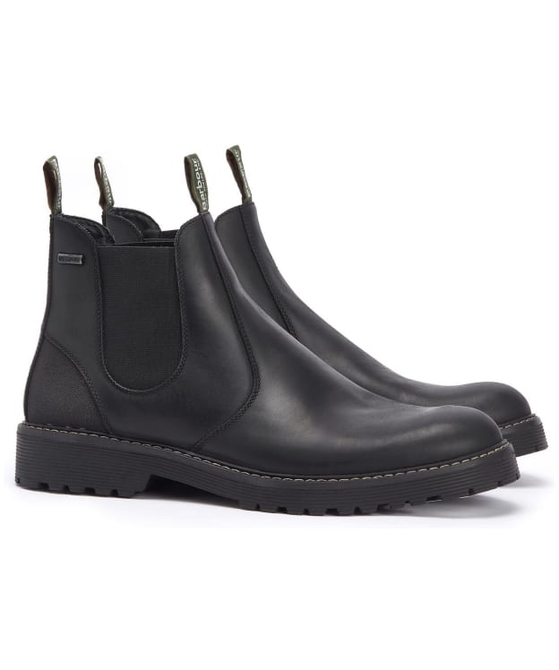 Men's Barbour Patton Waterproof Chelsea Boots - Black