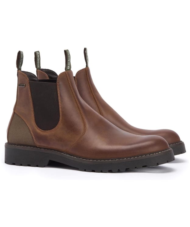 Men's Barbour Patton Waterproof Chelsea Boots - Teak