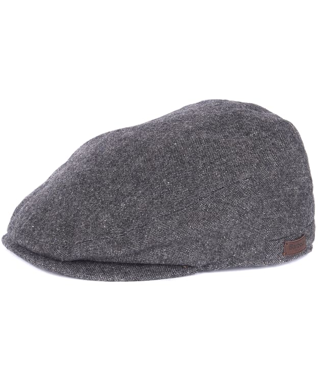 Men's Barbour Barlow Flat Cap - Grey Herringbone 