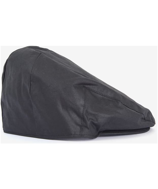 Men's Barbour Waxed Flat Cap - Black / Classic Tartan