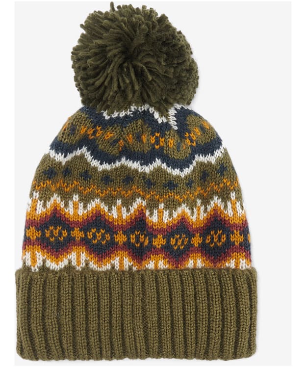 Men’s Barbour Case Fair Isle Beanie - Olive