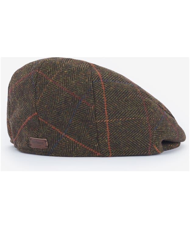 Men’s Barbour Wilkin Flat Cap - Olive Herringbone
