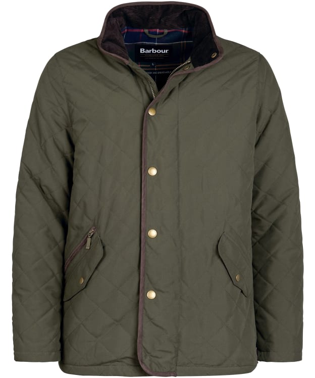 Men's Barbour Waterproof Shoveler Quilted Jacket - Dark Olive