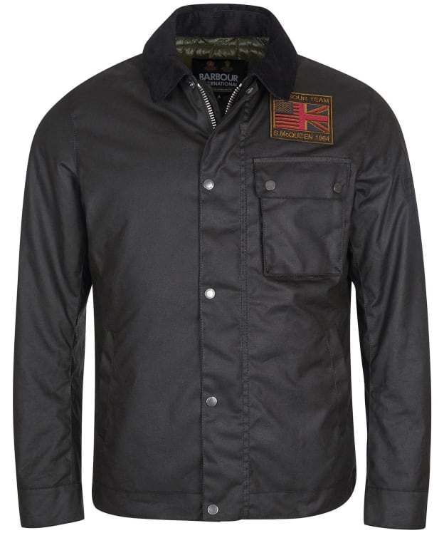 Men’s Barbour International Steve McQueen Workers Waxed Jacket - Black