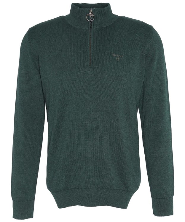 Men’s Barbour Cotton Half Zip Sweater - Seaweed