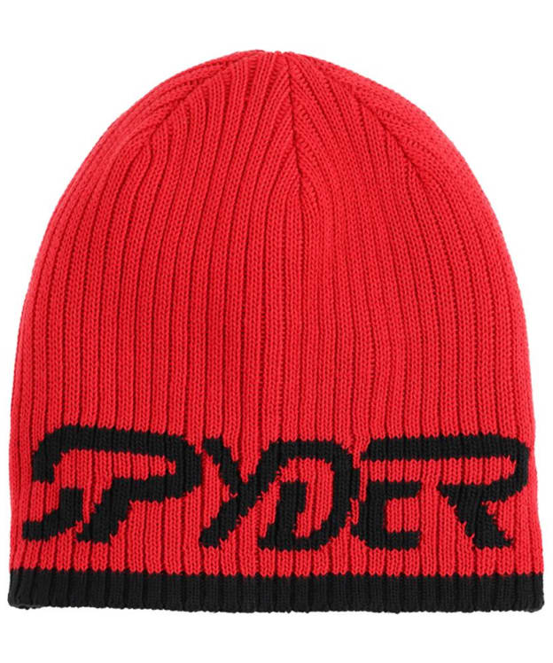 Men's Spyder Logo Beanie Hat - Spyder Red
