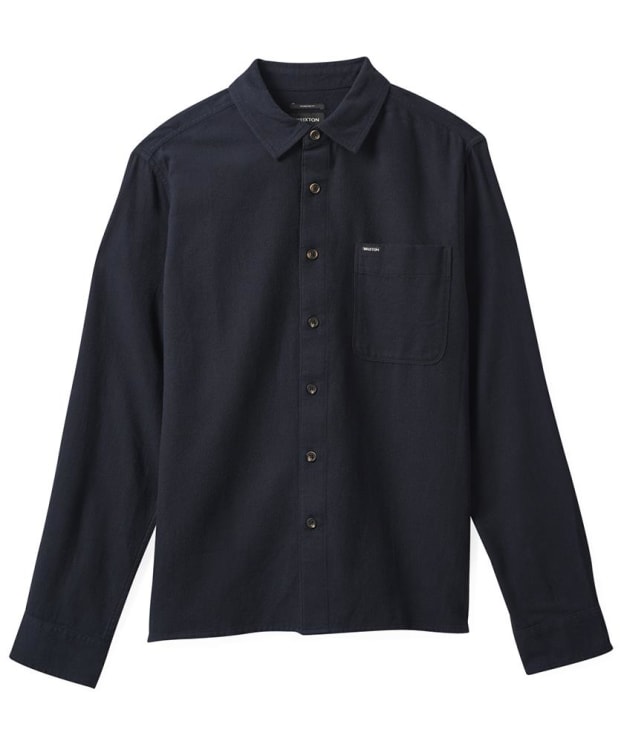 Men's Brixton Hasting Lightweight Ultra Soft Long Sleeve Flannel Shirt - Black