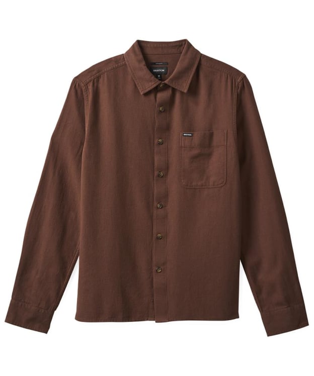 Men's Brixton Hasting Lightweight Ultra Soft Long Sleeve Flannel Shirt - Pinecone Brown