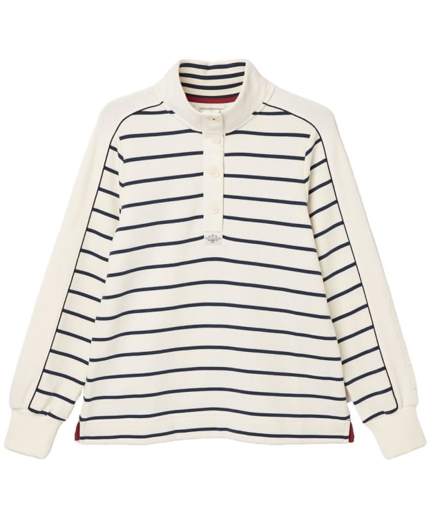 Women's Joules Southwold Funnel Neck Sweatshirt - Navy / Creme Stripe