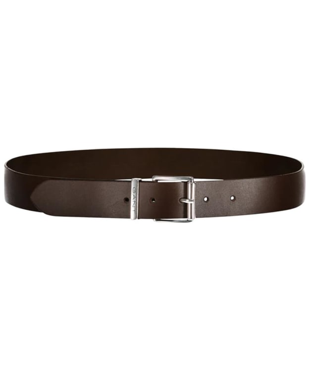 Men's GANT Logo Leather Belt - Weathered Brown