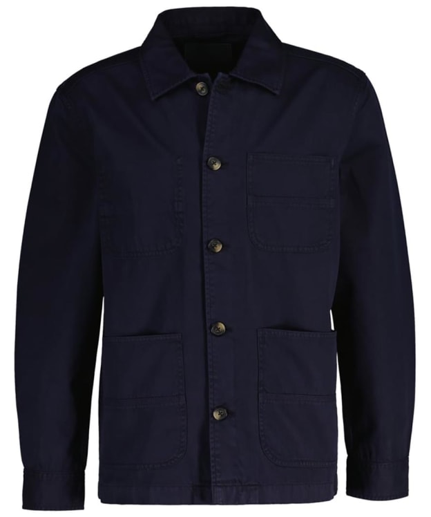 Men's GANT Garment Dyed Overshirt Jacket - Evening Blue