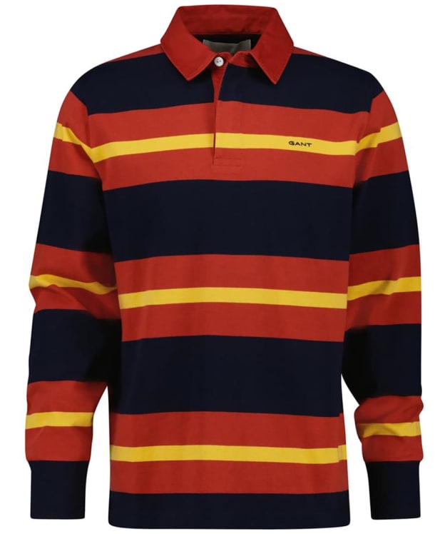 Men's GANT Multistripe Heavy Cotton Rugger - Iron Red