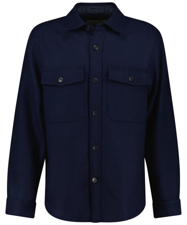 Men's GANT Wool Blend Overshirt Jacket - Evening Blue