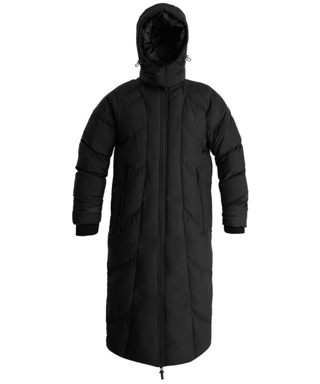 Women's Aztec Diamond Long Shower Proof Puffer Coat - Black