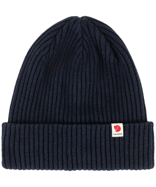 Fjällräven Ribbed Beanie Hat - Dark Navy