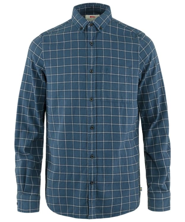 Men's Fjallraven Övik Flannel Shirt - Indigo Blue / Flint Grey
