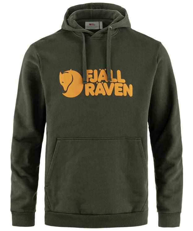 Men's Fjallraven Logo Hoodie - Deep Forest