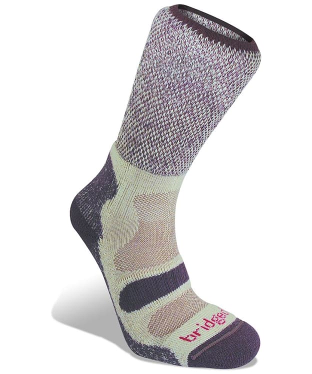 Women's Bridgedale Hike Lightweight Cotton Cool Comfort Boot Socks - Plum