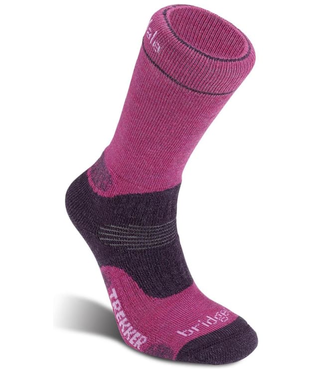 Women's Bridgedale Hike Midweight Merino Performance Boot Socks - Berry