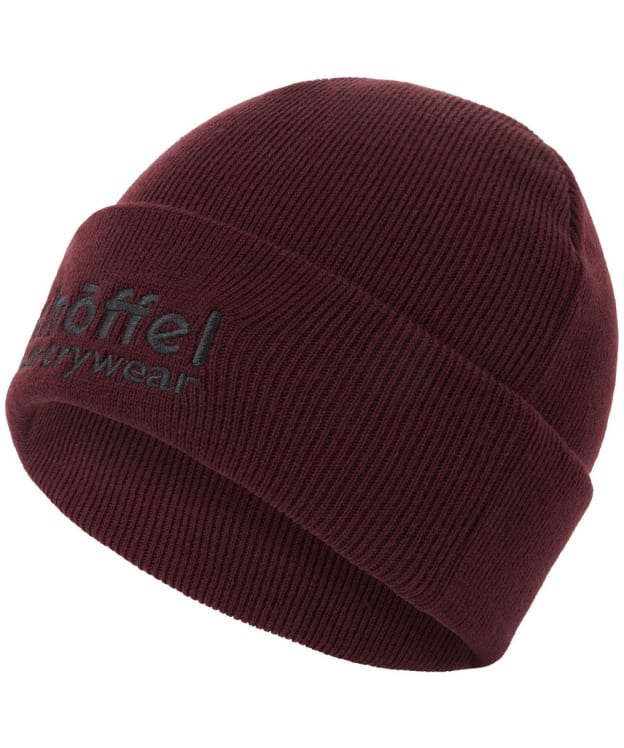 Schöffel Exeter Ribbed Knitted Beanie Hat - Wine