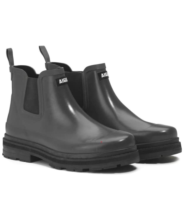 Men's Aigle Soft Rain Chelsea Wellington Boots - Black