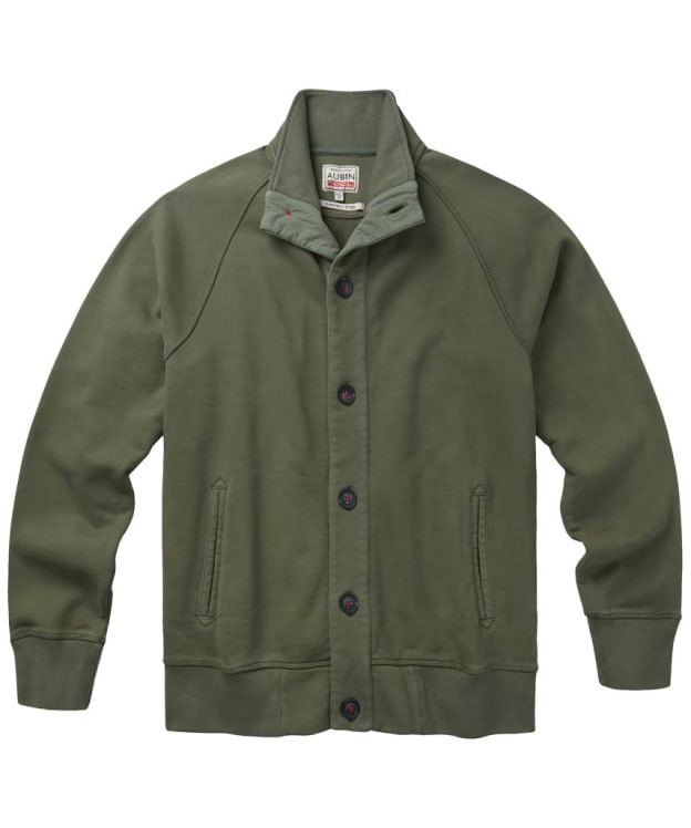 Men's Aubin Cliff Garment Dyed Utility Sweater Jacket - Olive