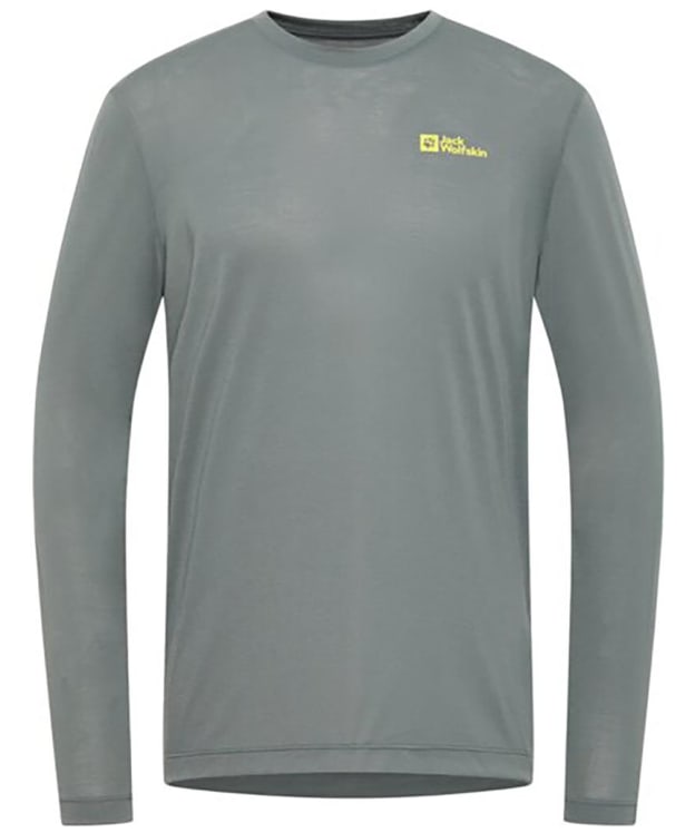 Men's Jack Wolfskin Vonnan Long Sleeve T-Shirt - Slate Green