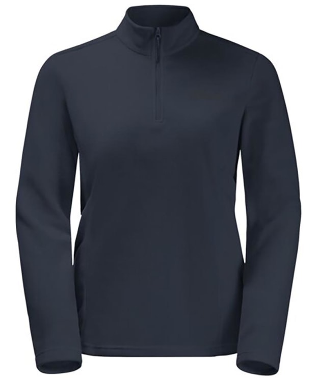 Women's Jack Wolfskin Taunus Half Zip Fleece Jumper - Night Blue