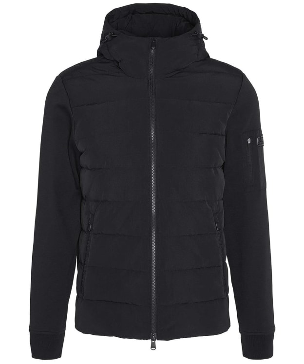 Men's Barbour International Stanley Hooded Quilted Sweat - Black