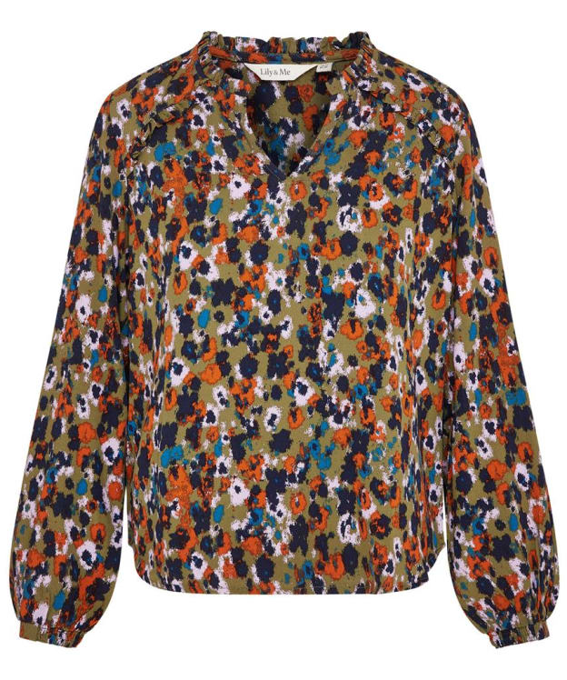 Women's Lily & Me Braidstone Floral Blouse - Olive