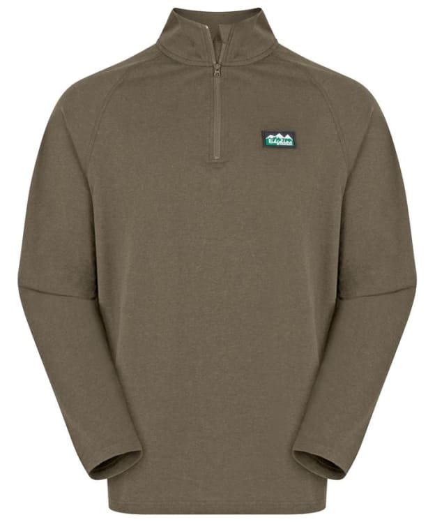 Men's Ridgeline Baseline Pull On Zip Top - Light Bark Marl