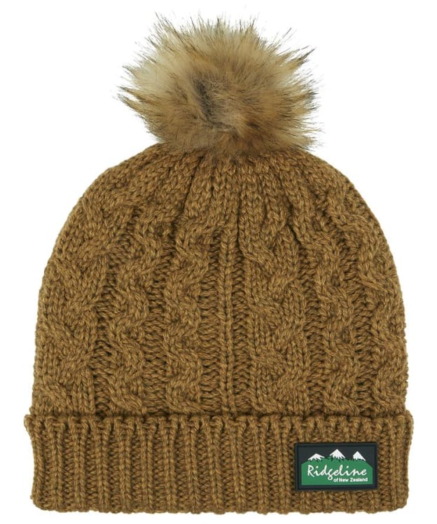 Women's Ridgeline Nordic Fleck Bobble Hat - Ochre
