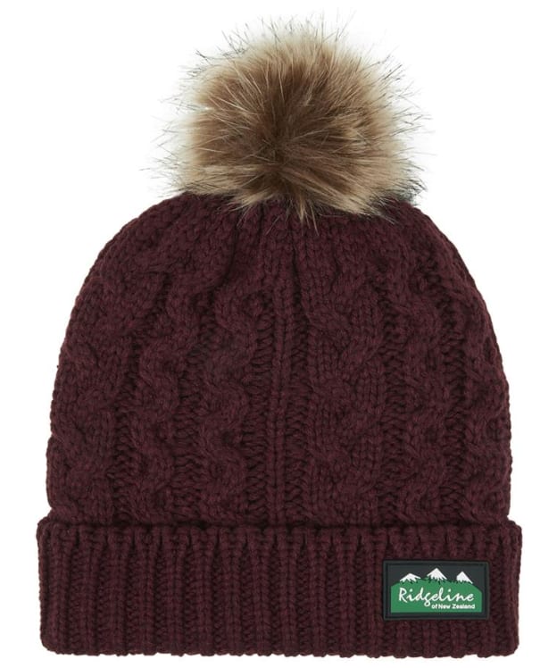Women's Ridgeline Nordic Fleck Bobble Hat - Winter Berry