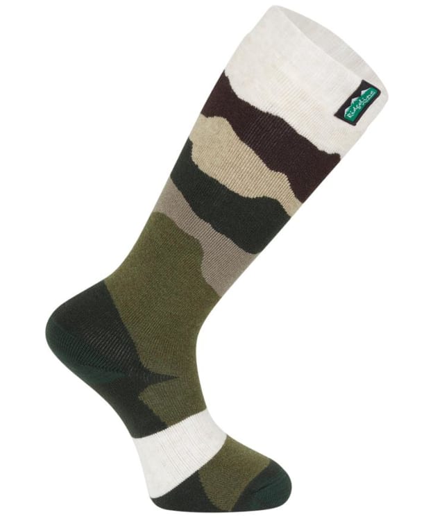 Ridgeline Merino Wool Socks - Full Length - Olive Stripes