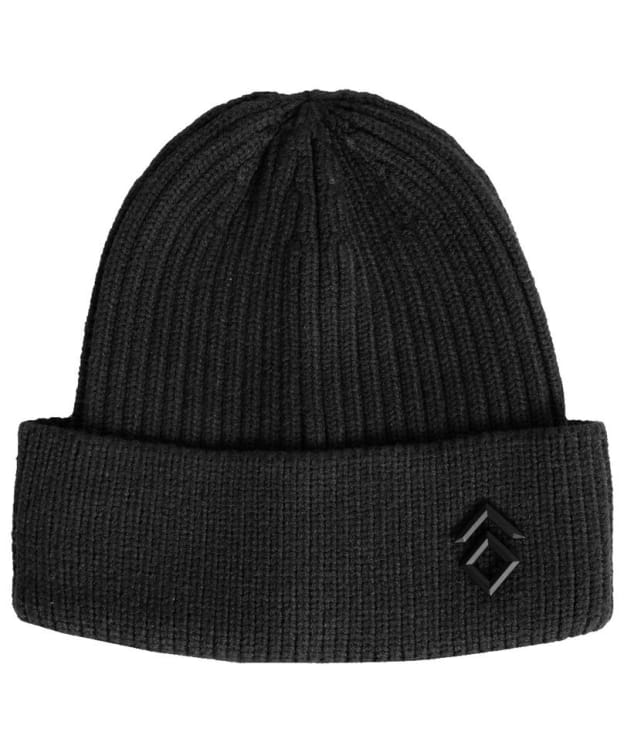 Women's Aztec Diamond Knitted Logo Beanie - Black
