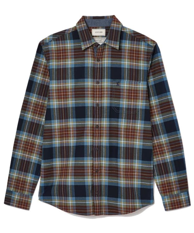 Men's Joules Buchannan Classic Fit Cotton Shirt - Navy / Green Check