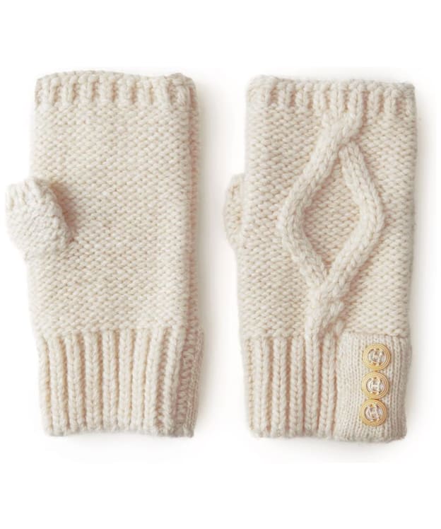 Women's Holland Cooper Cortina Fingerless Gloves - Oatmeal