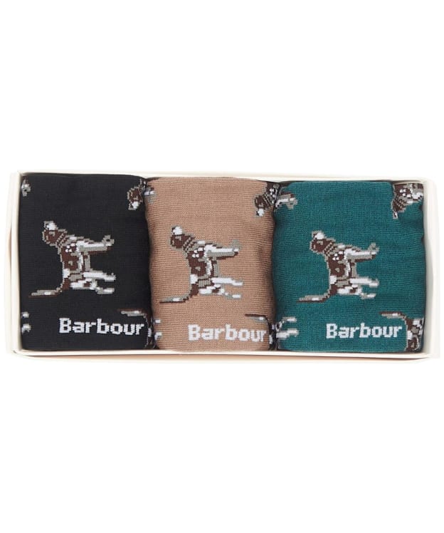 Men’s Barbour Pointer Dog Socks Gift Box - Green Loch