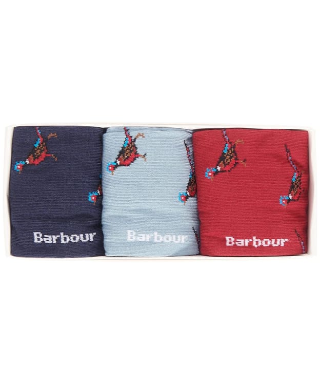 Men's Barbour Pheasant Sock Gift Box - Blue Granite