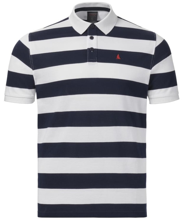 Men's Musto Original Striped Short Sleeve Polo Shirt - Navy Stripe