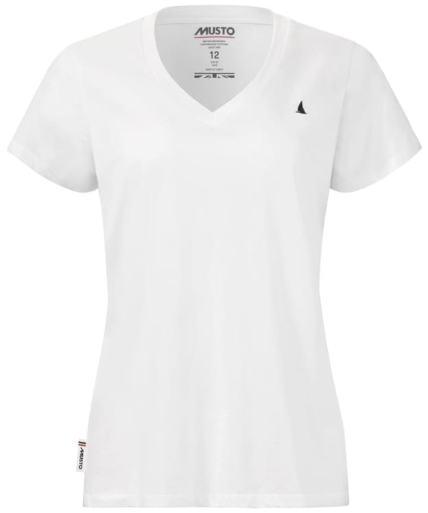 Women's Musto Original V-Neck Short Sleeve T-Shirt - White