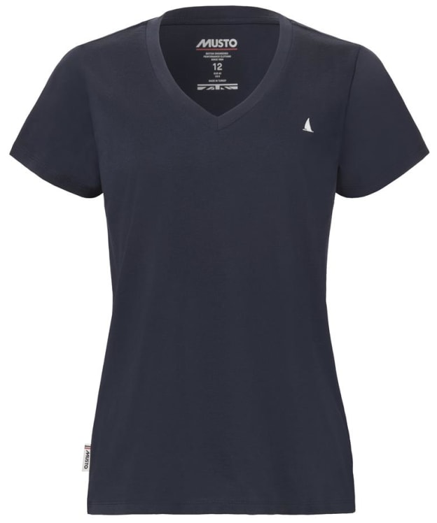 Women's Musto Original V-Neck Short Sleeve T-Shirt - Navy