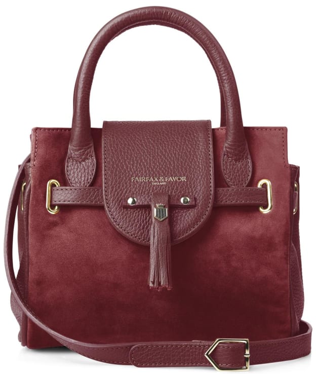 Women's Fairfax & Favor The Mini Windsor Suede Handbag - Ruby