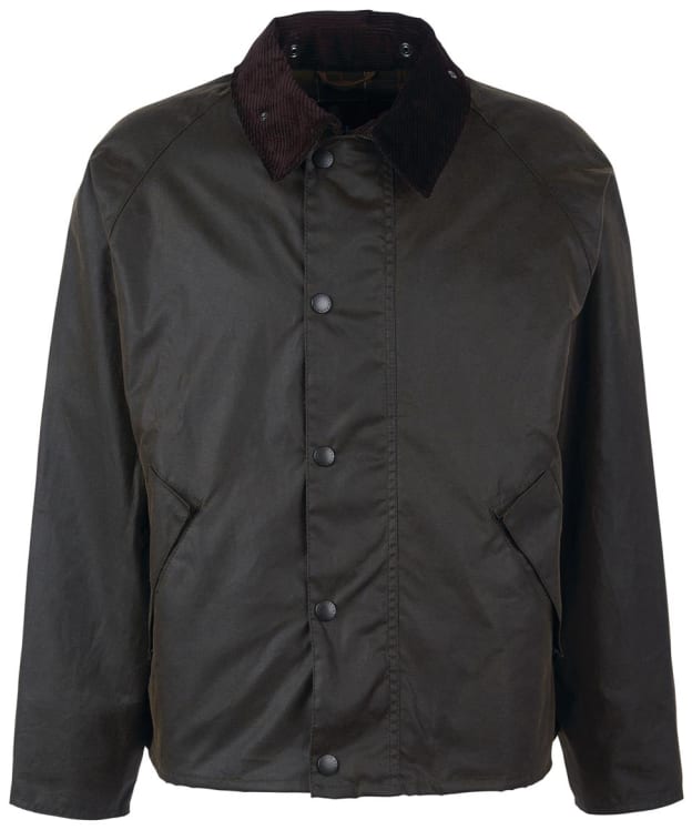 Men's Barbour Oversized Transport Waxed Jacket - Olive